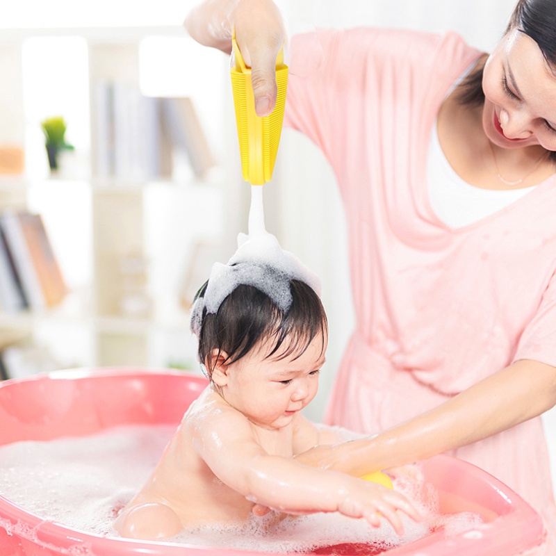 Bàn Chải Tắm Bằng Silicone Cho Bé 0-15 Tuổi