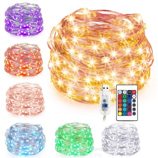 Dây Đèn LED Đom Đóm RGB Đổi 16 Màu Điều Khiển Remote