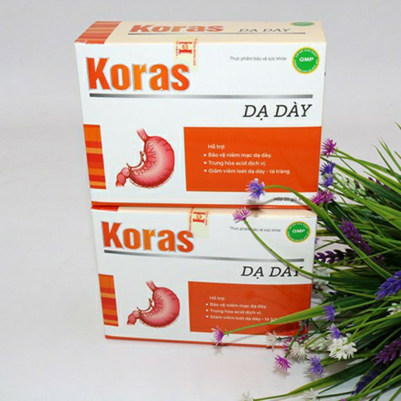 Koras dạ dày hết lo viêm loét dạ day, Vi khuẩn HP, ợ hơi trào ngược