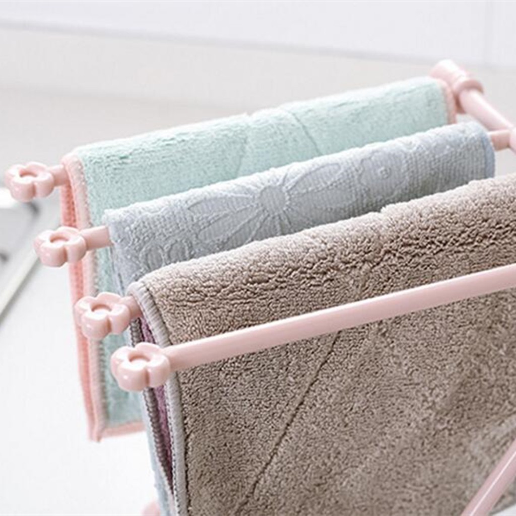 Giá Đỡ Hong Khô Chai Lọ Khăn Lau Chén Dĩa Gấp Được