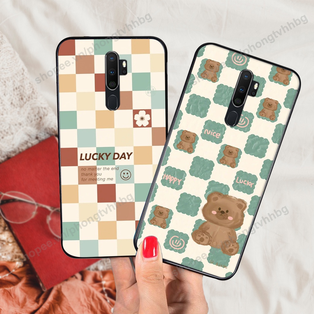 Ốp lưng Oppo A5 2020 / A9 2020 trái tim gấu thể thao , smile mặt cười cực cute