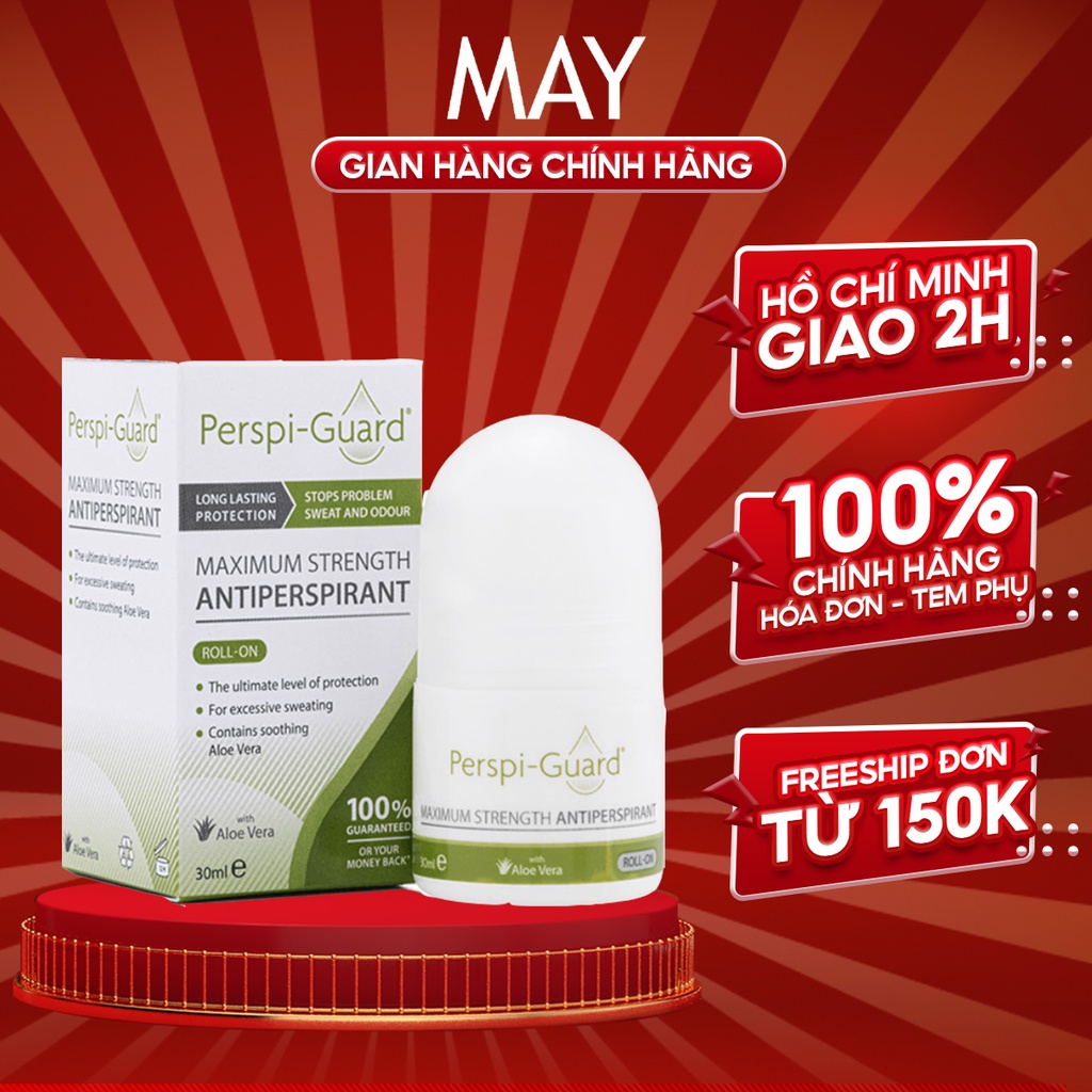 [CÓ CHE TÊN] Lăn Khử Mùi, Ngăn Mồ Hôi PERSPI GUARD Maximum Strength Antiperspirant Roll On 30ml