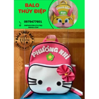 Balo cho bé gái mẫu giáo thêu tên bé
