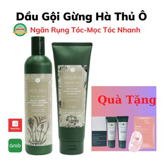 [Freeship] [Tặng kèm mini 20ml] Bộ Gội Xả Gừng Hà Thủ Ô dành cho da khô,gàu, nấm ngứa. Hàng Chính Hãng
