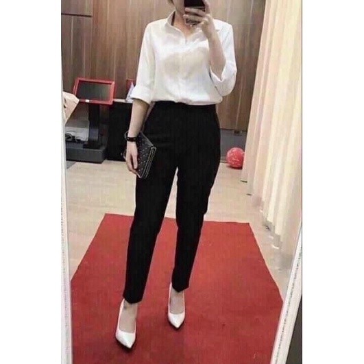 Quần baggy nữ lưng cao bigsize