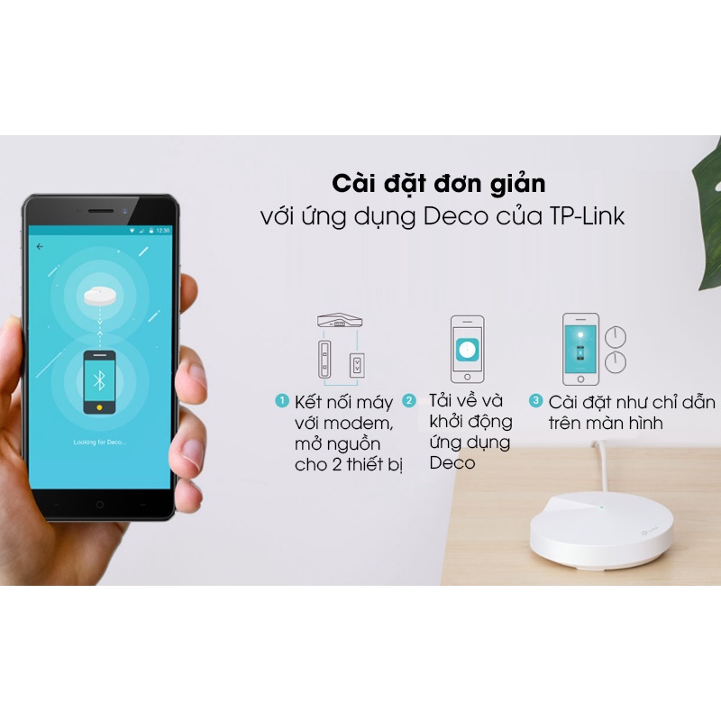 Bộ Phát Wifi Mesh TP-Link Deco M5 1- 2- 3 Pack Chuẩn AC 1300Mbps - TRANGIATELECOM