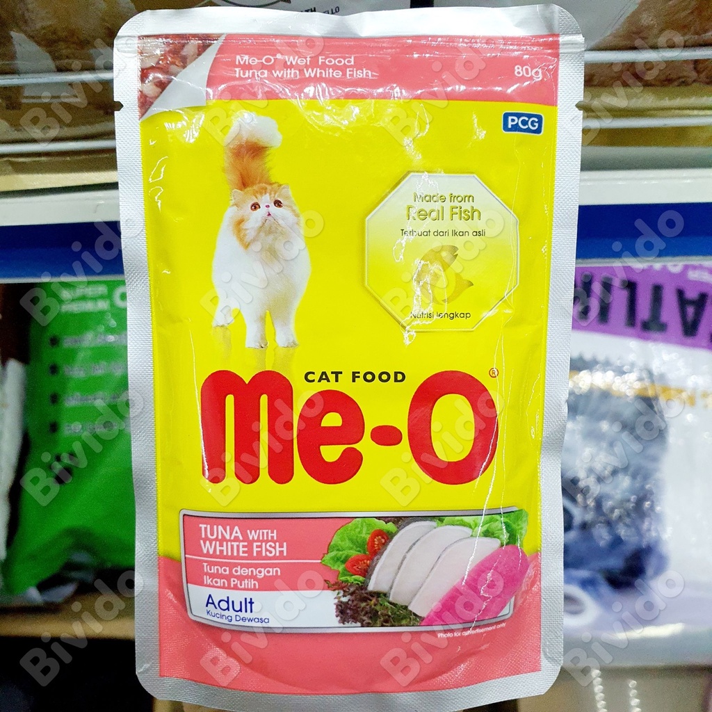 Pate Me-O cho mèo giá rẻ dinh dưỡng đủ vị túi 80g - Bivido