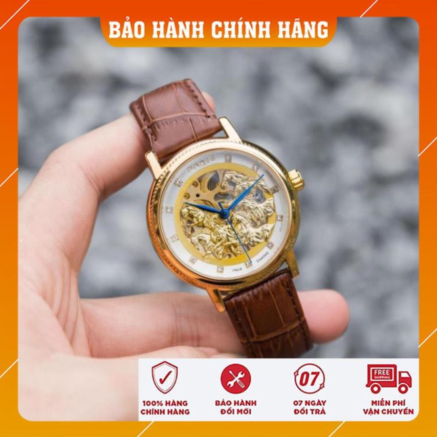Đồng Hồ Nam Pagini Automatic PA6688 - Đồng Hồ Cơ Dây Da cao cấp - Bảo Hành 2 năm