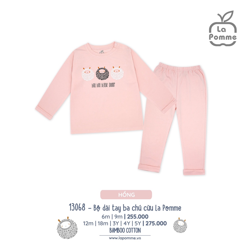 Bộ quần áo dài tay bé gái hãng La Pomme(SL203/SL180)