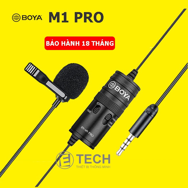 [Mã ELHACE giảm 4% đơn 300K] Micro thu âm gài áo Lavalier BOYA BY M1 PRO