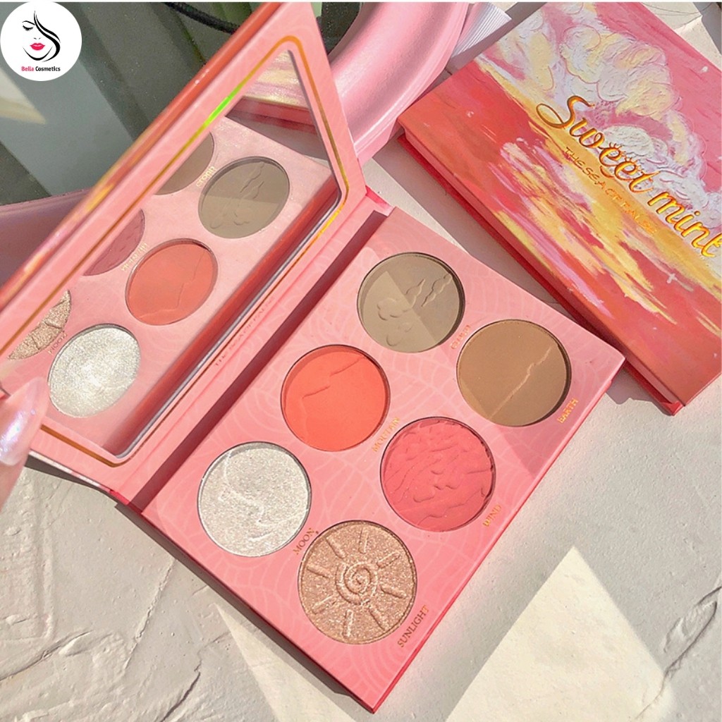 Phấn Má Hồng Sweet Mint 6 Ô Kèm Nhũ Và Tạo Khối Chính Hãng | BigBuy360 - bigbuy360.vn