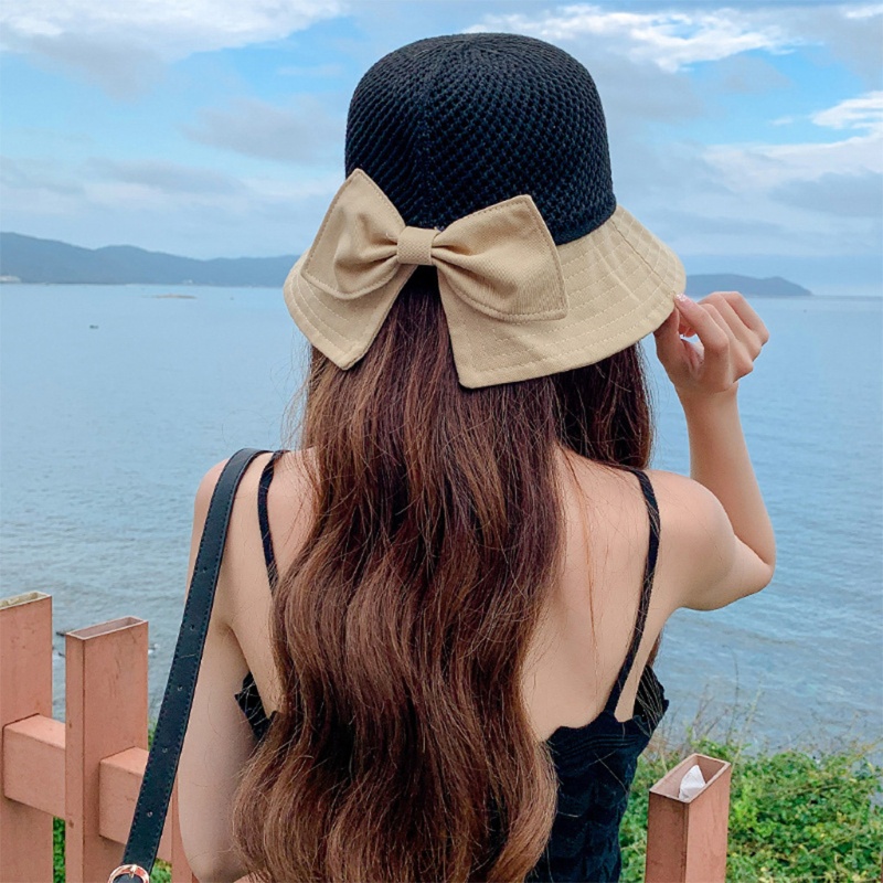 Mũ Chống Nắng Tia UV Đính Nơ Đáng Yêu