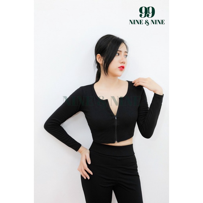 Áo Kiểu ⚠️ FREESHIP ⚠️ Croptop Tay Dài Thun Tăm Kéo Khóa Dáng Ôm - STORE 99 | BigBuy360 - bigbuy360.vn