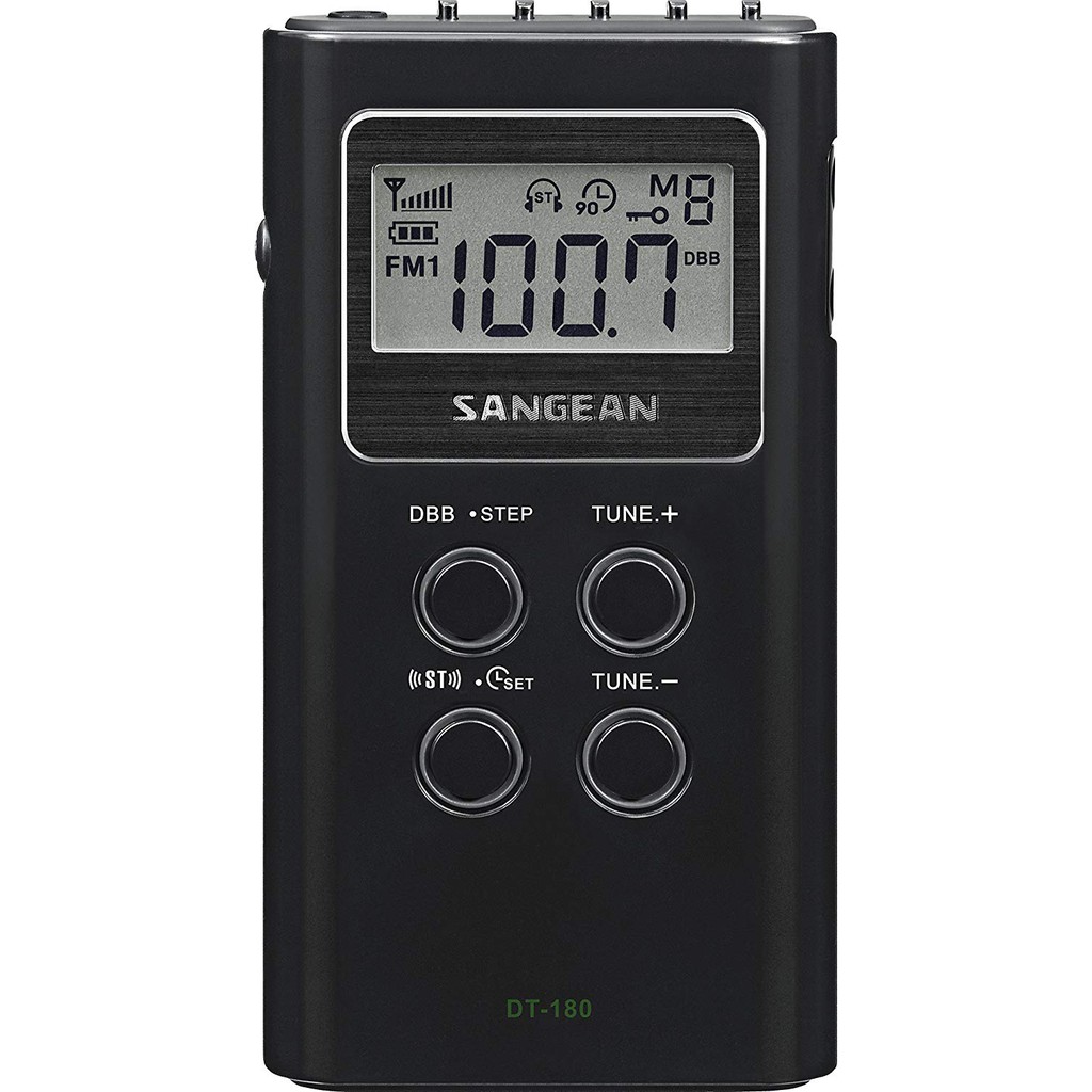 ĐÀI RADIO WALKMAN , super mini RADIO SANGEAN DT-180 KỸ THUẬT SỐ  stereo , không có loa