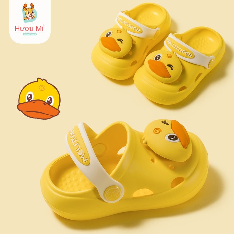 ♛∏Dép đi trong nhà trẻ em mùa hè bé gái dễ thương 1-3 tuổi hoạt hình chống trượt 2 nam đế mềm đế mềm cho bé giày lỗ đi n