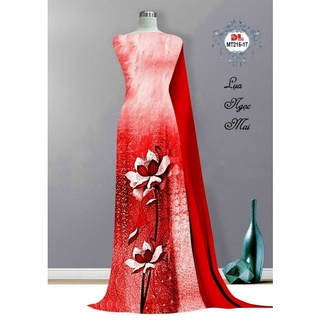 vải áo dài hoa sen