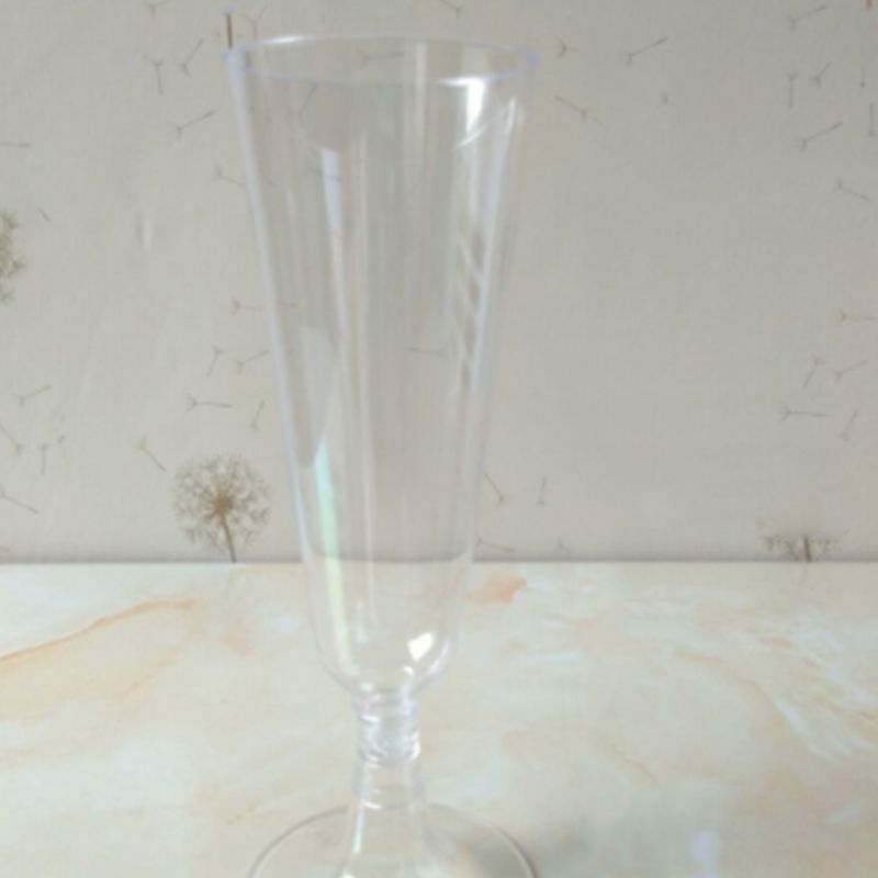 Bộ 6 ly bằng nhựa cứng dùng một lần màu thủy tinh dùng để ăn kem/ uống rượu vang/ ăn tráng miệng