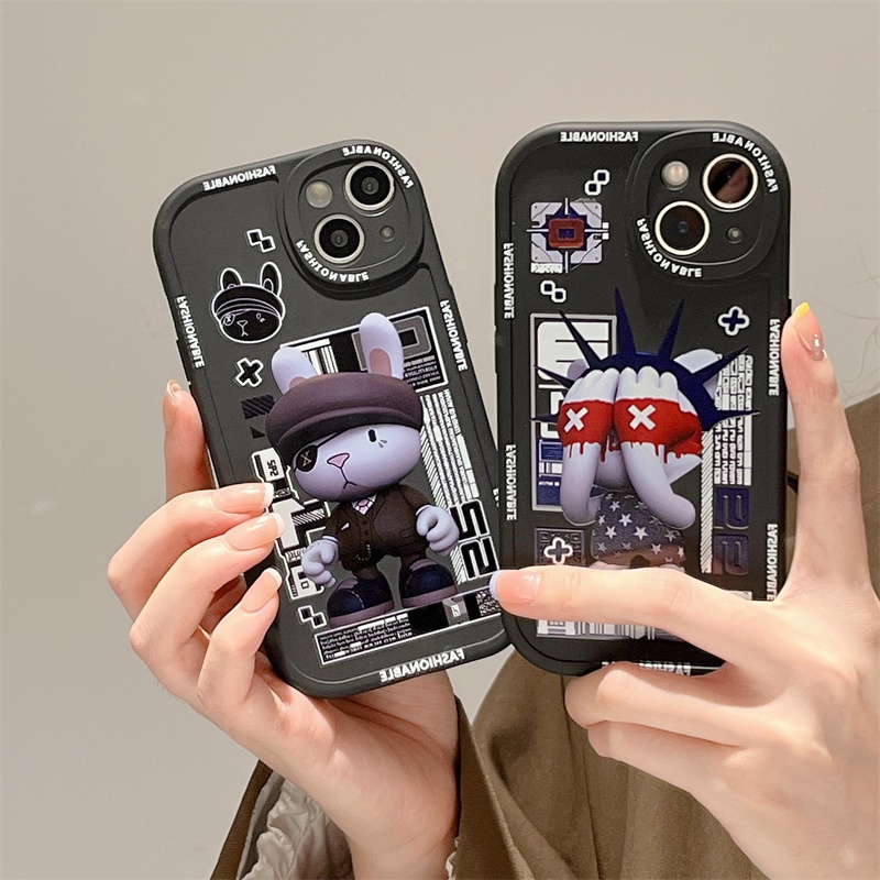 Ốp Điện Thoại Silicon Mềm Chống Sốc In Hình Thỏ Cho ốp iphone 11 pro max 12 13 pro max X / Xs max XR 7plus / 8plus 7 / 8 / se2020 6s plus ốp iphone