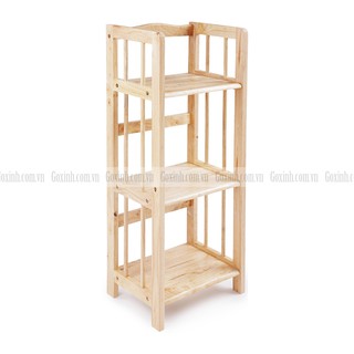 KỆ SÁCH GỖ CAO SU 3 TẦNG DÀI 40