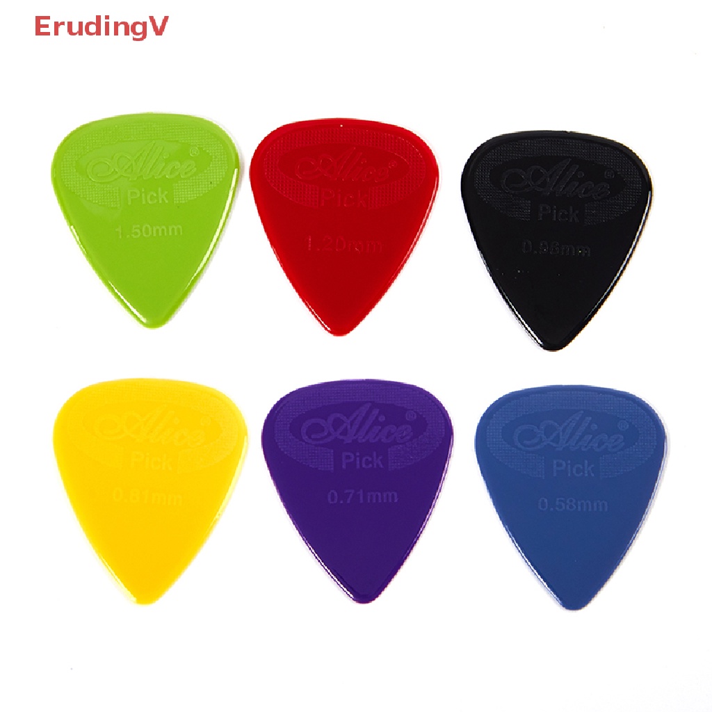 Set 10 Miếng Gảy Đàn Alice Bằng Nilon Màu Trắng Đen Chống Trượt Cho Guitar Điện Acoustic Guitar Ukulele
