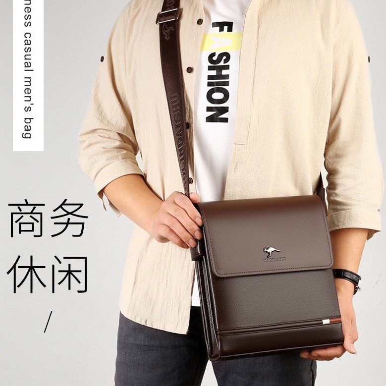 Túi đeo chéo nam da bò T75 BOLINDAISHU ̣27x23x5cm bảo hành 12 tháng  D.HSTORE