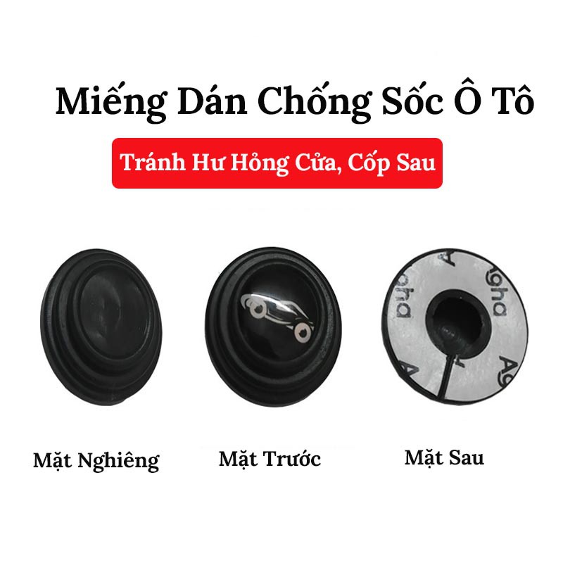 Nút Dán Giảm Lực Đóng Cửa Xe Ô Tô, Miếng Dán Chống Sốc - Bảo Vệ Xe