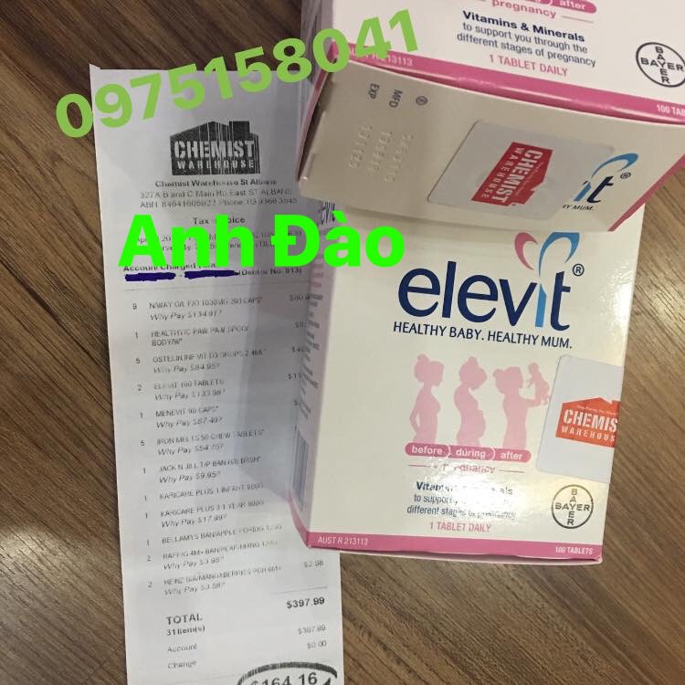 Elevit bầu Úc