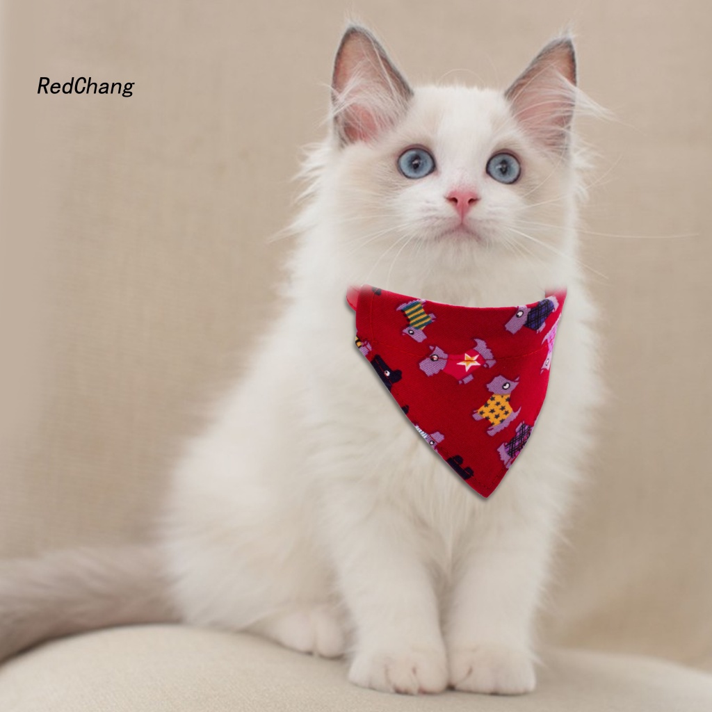 Rc ~ Khăn Choàng Cổ Bandana Hình Tam Giác Siêu Mềm In Họa Tiết Hoạt Hình Quyến Rũ Độc Đáo Cho Thú Cưng