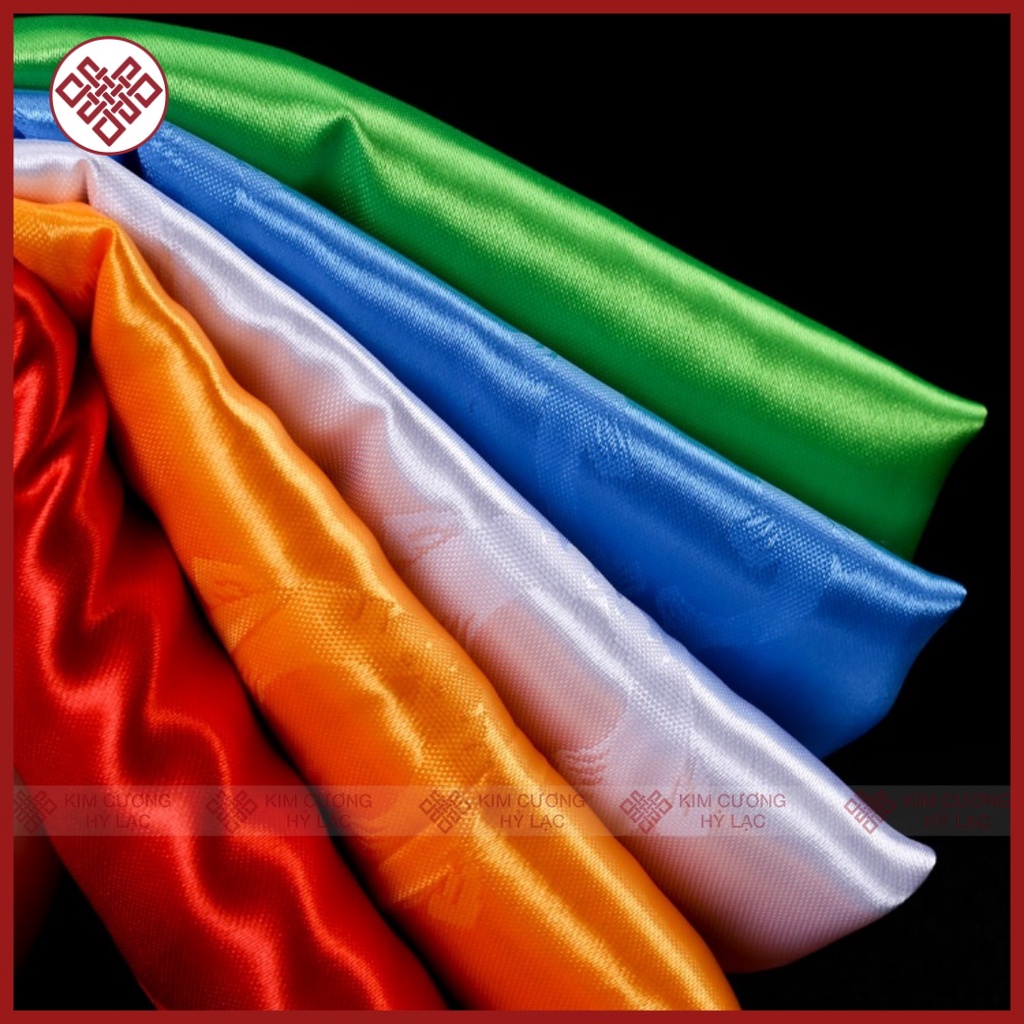 Khăn Khata Bát Cát Tường  Mật Tông- Khăn Ban Phước [Kim Cương Hỷ Lạc] 250X40Cm