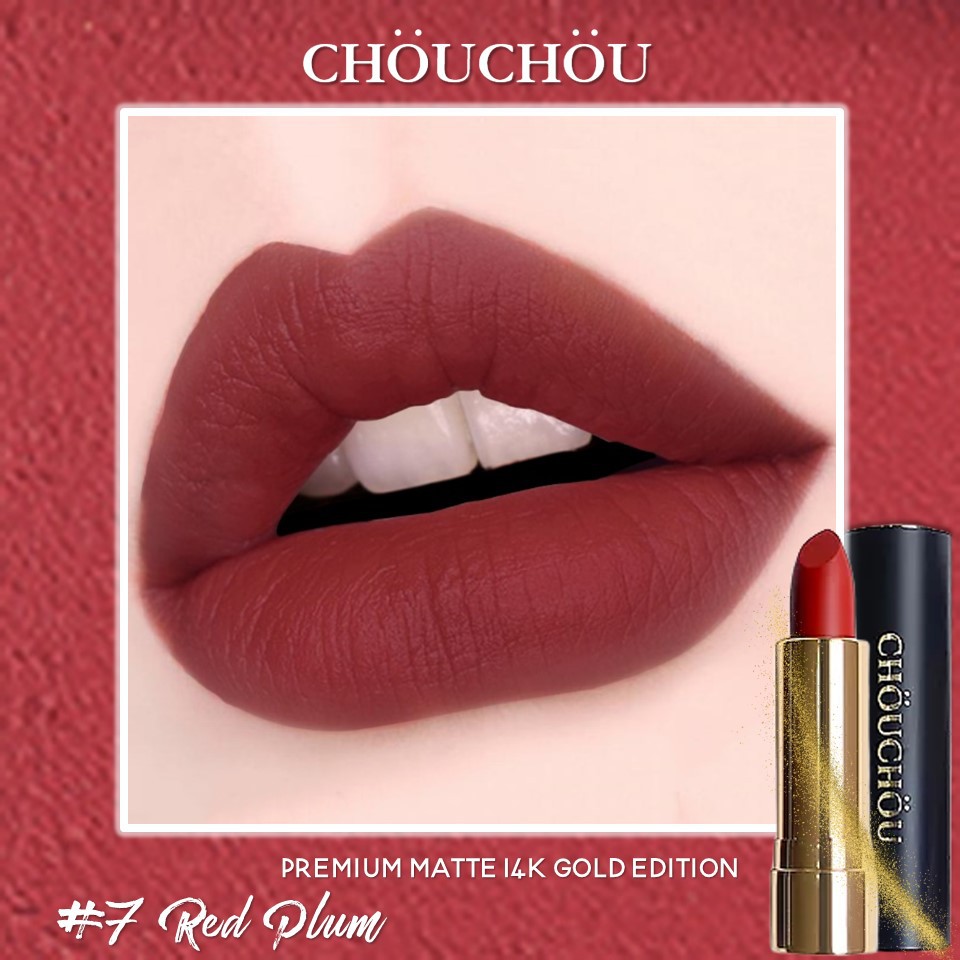 Son Thỏi Lì Chou Chou Premium Matte 14k Gold Edition