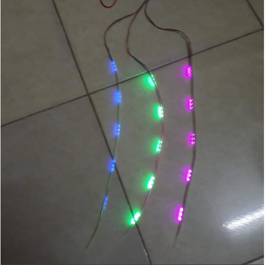 Dây led nháy đuổi 45CM trang trí oto ,xe máy,xe đạp điện 12V DC có chống nước