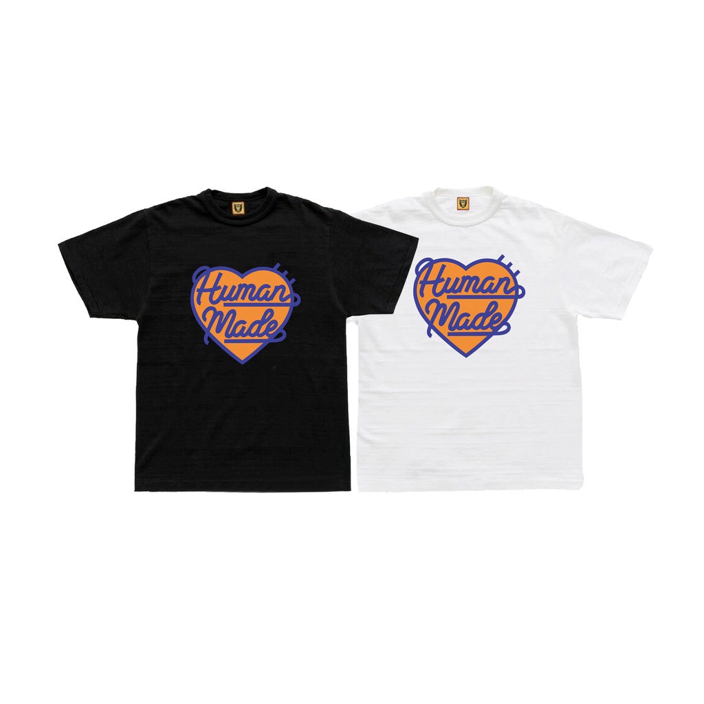 Human Made Joint FW Love Colorblock Letter Print Couple Short Sleeve Tide Brand Loose Casual T-Shirt