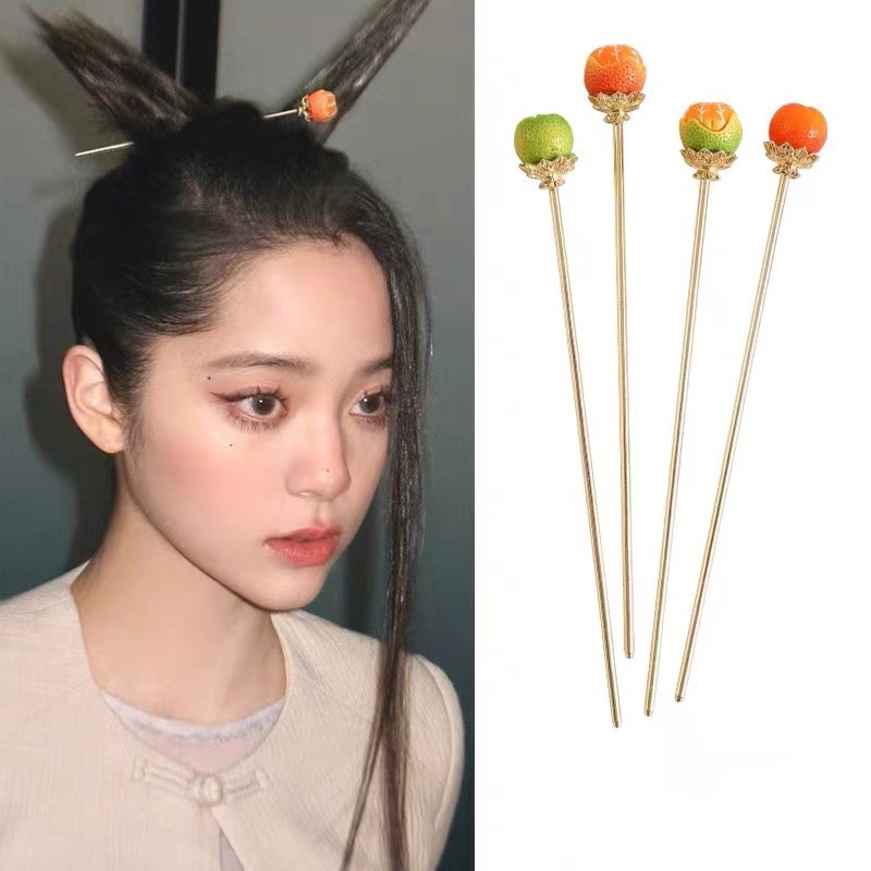 Kẹp Tóc Hình Trái Cam Dễ Thương Ngọt Ngào