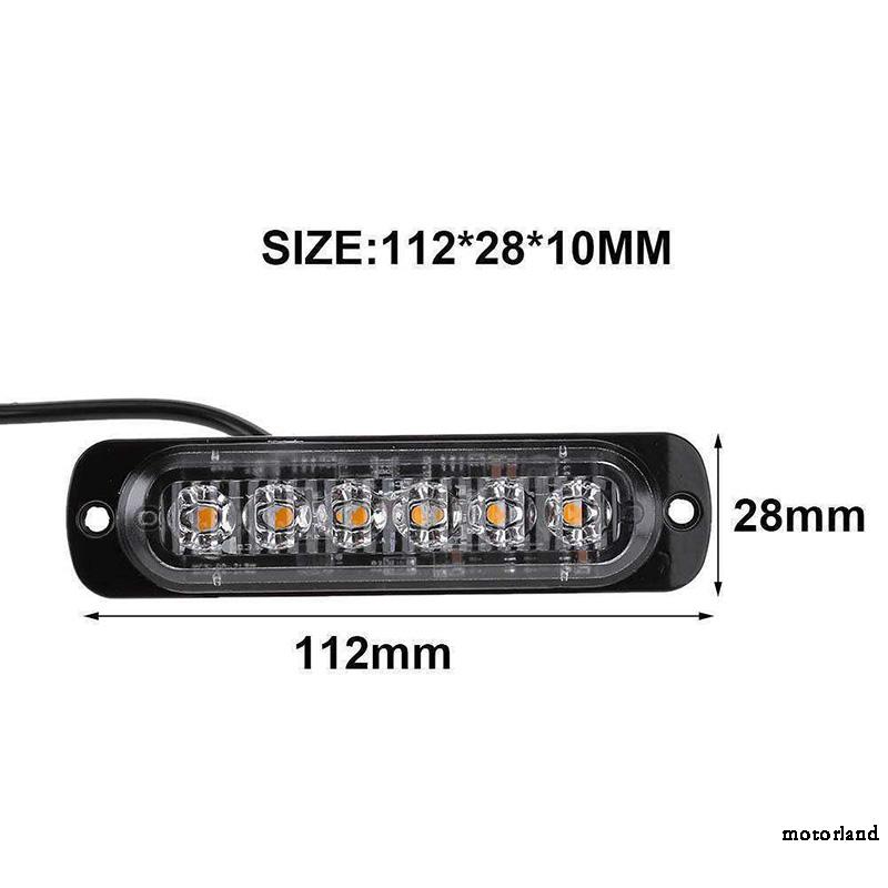 Đèn Led thanh cảnh báo 6 bóng 12V-24V DC trong suốt 333mA bằng nhựa chất lượng cao | BigBuy360 - bigbuy360.vn