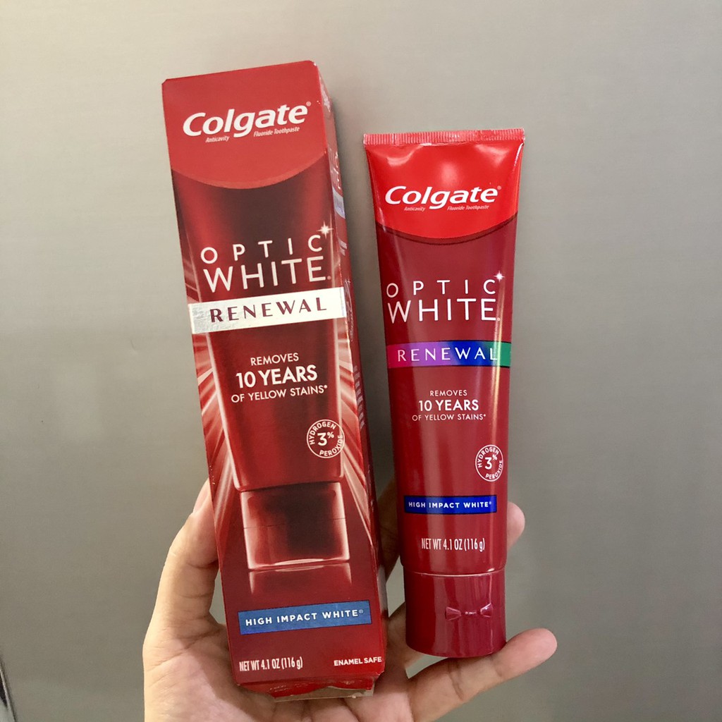 ❤️ [Có Sẵn] Kem đánh răng Colgate Optic White 116g Mỹ (tẩy vết ố > 10 năm)  [Date 4/2022] | Nông Trại Vui Vẻ - Shop