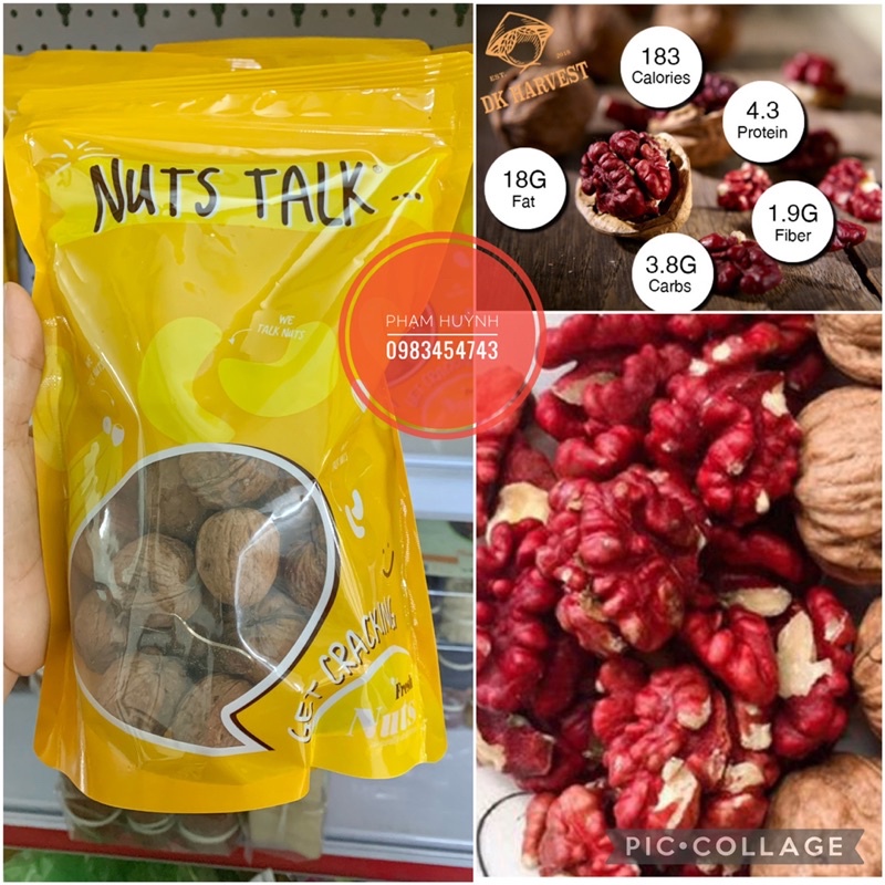 Hạt Óc chó Đỏ Mỹ nguyên vỏ 500gr ăn kiêng eatclean