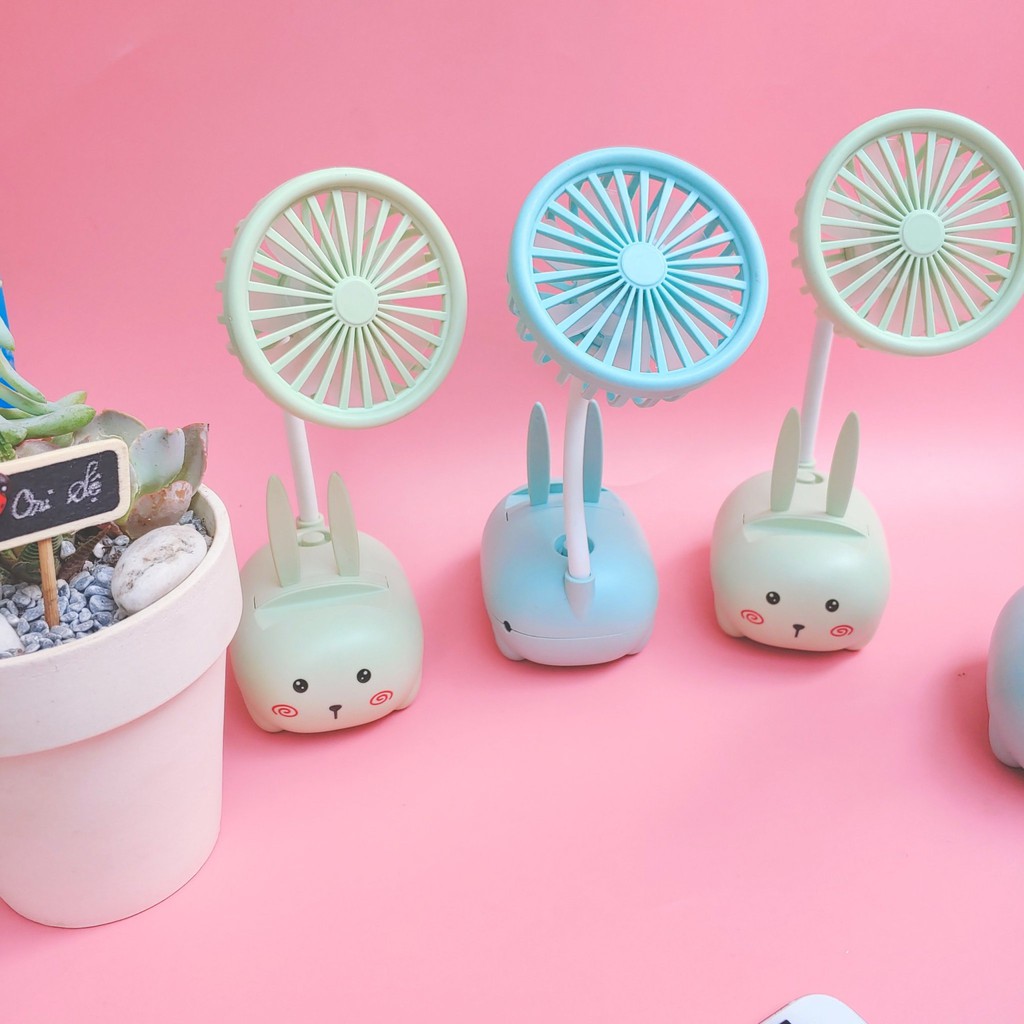 Quạt mini để bàn hình mèo siêu dễ thương - có kèm giá đỡ điện thoại #5