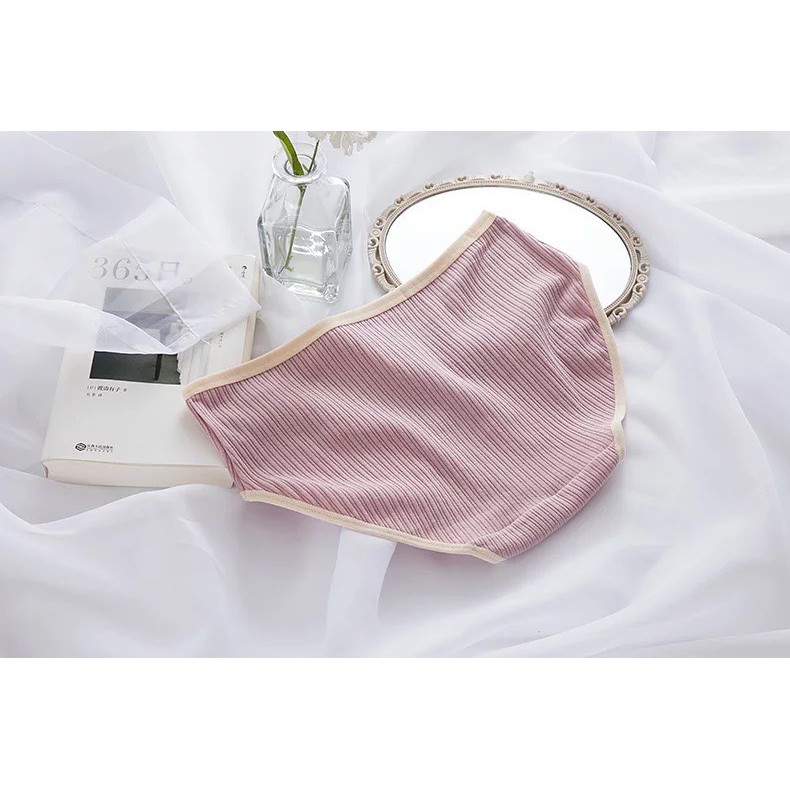 Quần Lót Nữ Cotton gân tăm kháng khuẩn chống viêm viền chun dễ chịu thoải mái mã 8020 | BigBuy360 - bigbuy360.vn