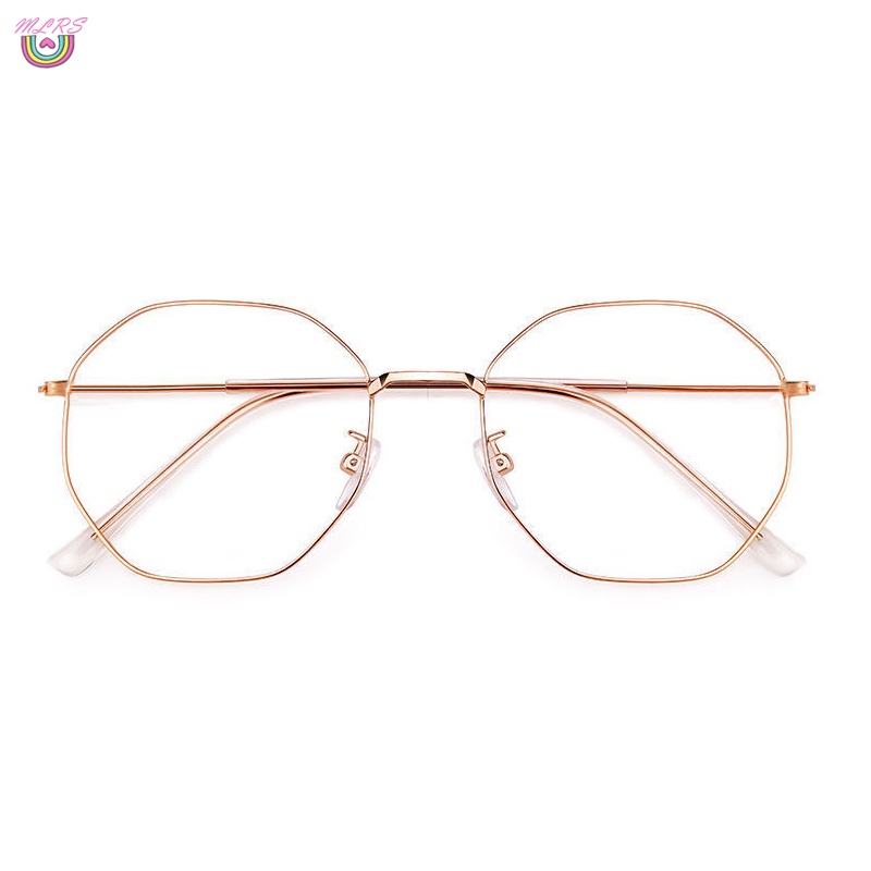 Mắt kính chống tia ánh sáng xanh chống tia cực tím gọng kính hình đa giác bằng kim loại thời trang cho sinh viên