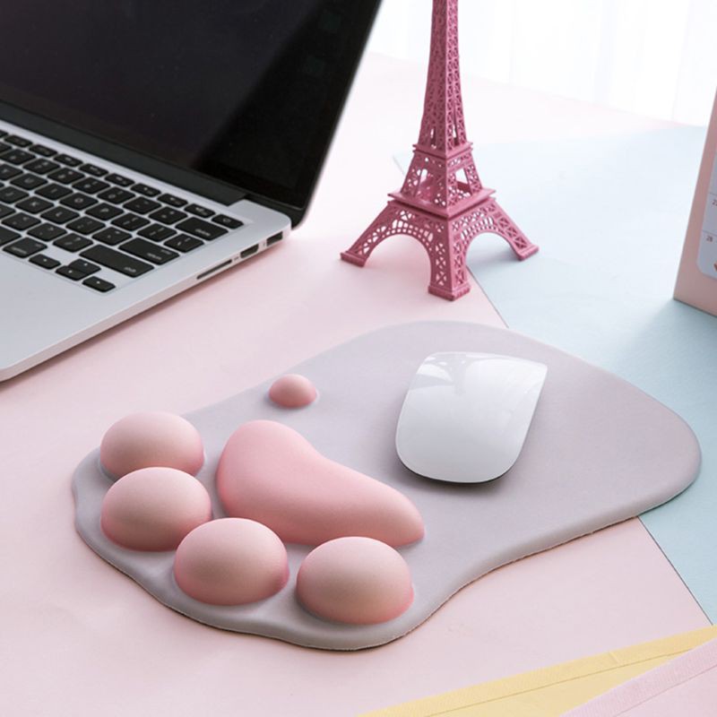 Miếng Lót Chuột Silicone Hình Bàn Chân Mèo Độc Đáo