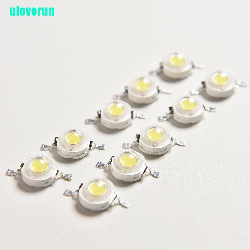 Uloverun 10 Cái 1W Đèn LED SMD Trắng Tinh Khiết