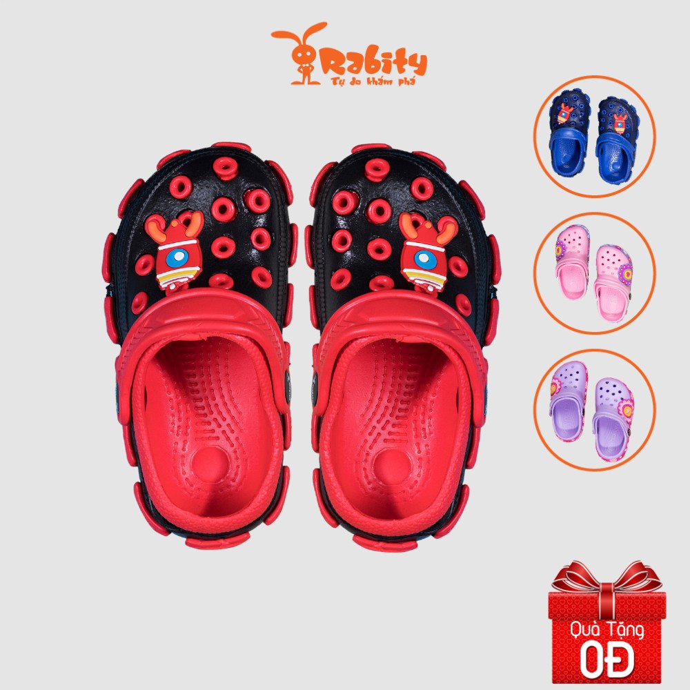 Dép sục crocs cho bé RABITY đi mưa chống trượt nhẹ chân họa tiết ngộ nghĩnh 3214.3218