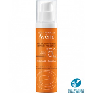 Sunscreen UVAPF cao Avene Solaire Fluid SPF 50+ Dry Touch Fragrance-Free 50 ml kem chống nắng