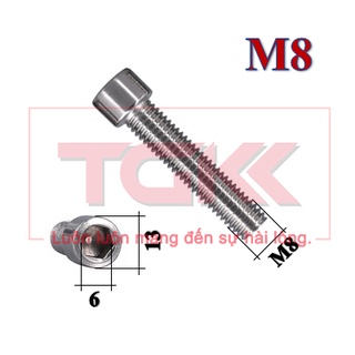 Bulong lgc đầu trụ inox 201 m8