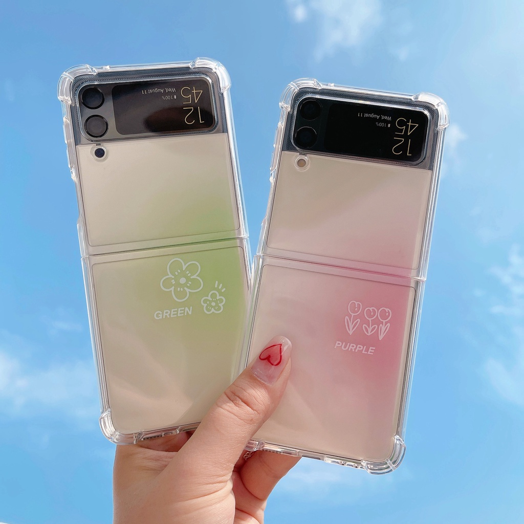 Ốp Điện Thoại TPU Mềm Trong Suốt Chống Sốc Họa Tiết SpongeBob Doraemon Cho Samsung Galaxy Z Flip 3 5G