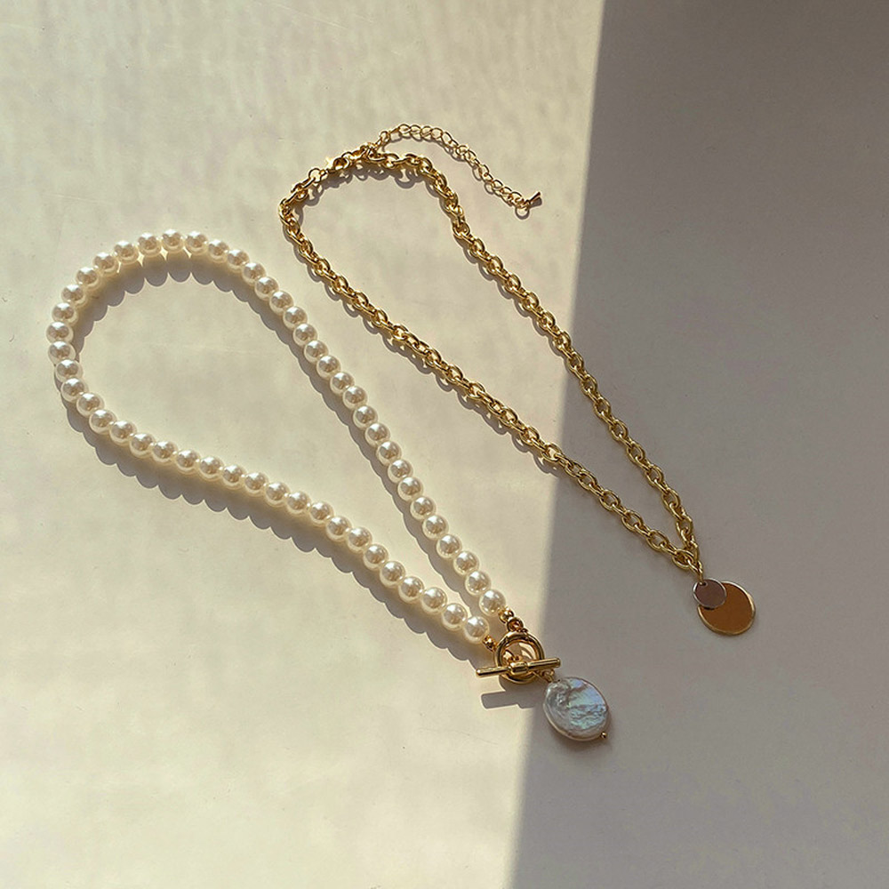 Set 2 vòng cổ choker phối hạt ngọc trai giả sang trọng cho nữ