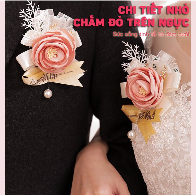 Trâm Cài Áo Hình Bông Hoa Trong Tiệc Cưới, Lễ Thành Hôn, Ăn Hỏi Cho Cô Dâu Chú Rể