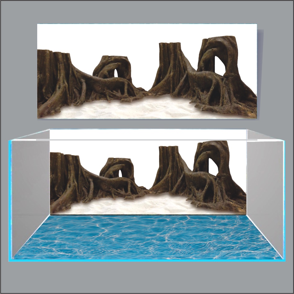 TRANH THỦY SINH DÁN HỒ CÁ 3D NEW DESIGN_TRANH LƯNG