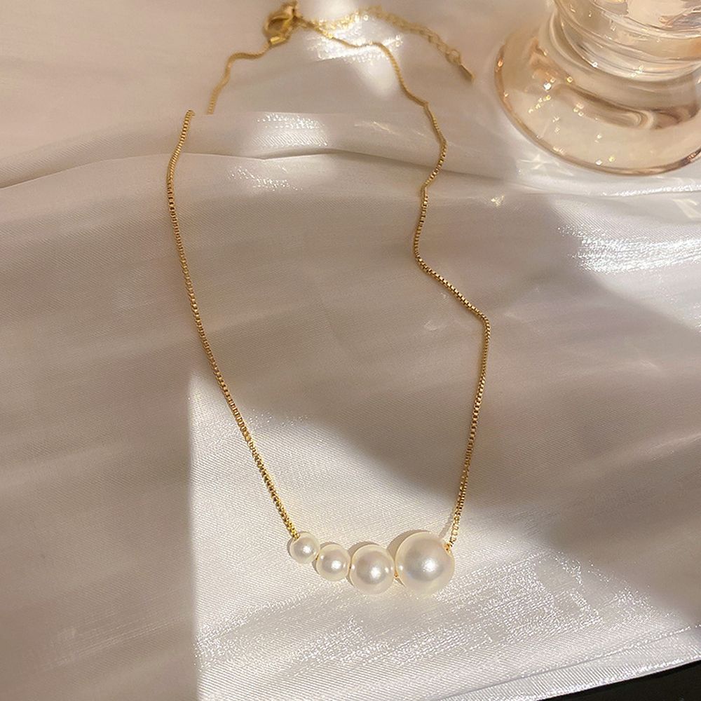 Vòng cổ choker đính hạt ngọc trai nhân tạo sang trọng thời trang phong cách Hàn Quốc cho nữ