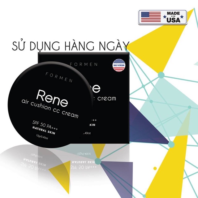 Phấn Nước Che Khuyết Điểm Siêu Mịn Và Chống Nắng Rene Air Cushion CC Cream SPF 50PA+++ For Men | BigBuy360 - bigbuy360.vn